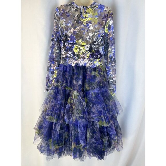 NEW Olvi's Printed Lace with Soft Tulle A-Line Midi Dress $1,720 - Picture 6 of 12